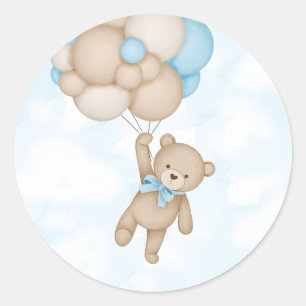 We Can Bearly Wait Baby Shower Classic Round Sticker