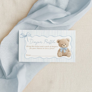 We Can Bearly Wait Baby Shower Diaper Raffle Enclosure Card