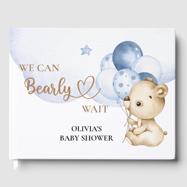 We can bearly wait baby shower  guest book (Front)