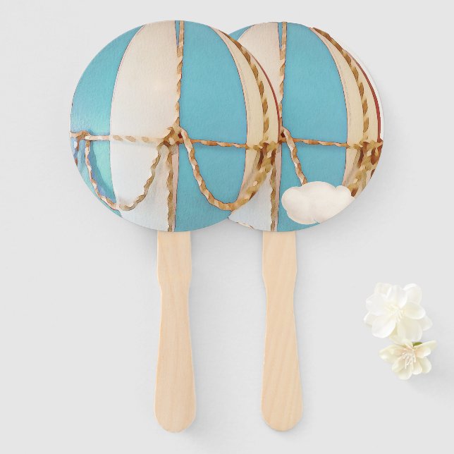 We Can Bearly Wait! Baby Shower Hand Fan (Front and Back)