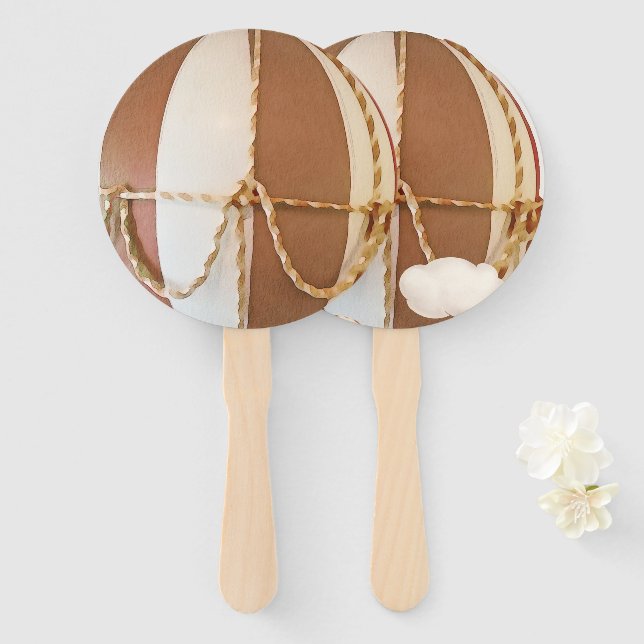 We Can Bearly Wait! Baby Shower Hand Fan (Front and Back)