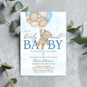 We Can Bearly Wait Baby Shower Invitation