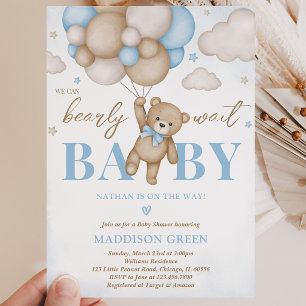 We Can Bearly Wait Baby Shower Invitation