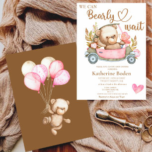 We can bearly wait baby shower invitation