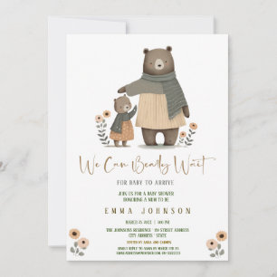 We Can Bearly Wait Baby Shower Invitation