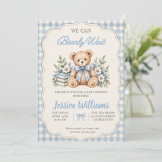 We Can Bearly Wait Baby Shower Invitation