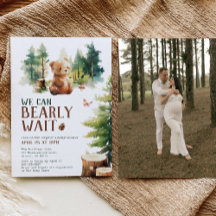 We Can Bearly Wait Baby Shower Invitation Photo
