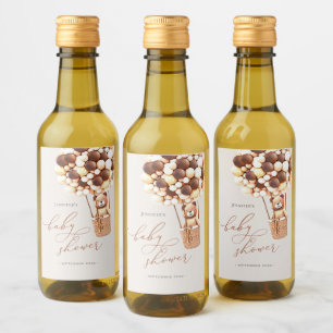 We Can Bearly Wait! Baby Shower Mini Wine Label