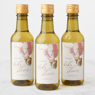 We Can Bearly Wait! Baby Shower Mini Wine Label