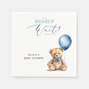 We Can Bearly Wait Baby Shower Napkin