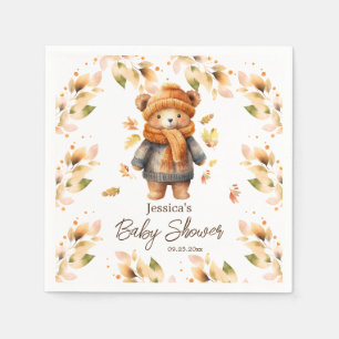 We Can Bearly Wait Baby Shower Napkin