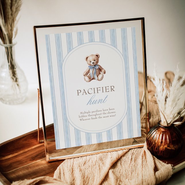 We Can Bearly Wait Baby Shower Pacifier Hunt Sign (Creator Uploaded)