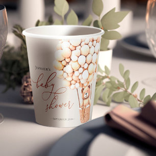 We Can Bearly Wait! Baby Shower Paper Cups