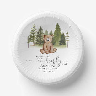 We Can Bearly Wait Baby Shower Paper Plate
