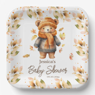 We Can Bearly Wait Baby Shower Paper Plate