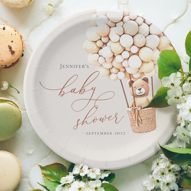 We Can Bearly Wait! Baby Shower Paper Plate (Creator Uploaded)