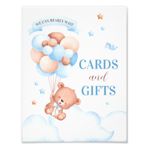 We Can Bearly Wait Baby Shower Photo Print