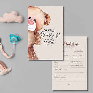 we can bearly wait baby shower Prediction Game