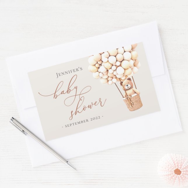 We Can Bearly Wait! Baby Shower Sticker (Envelope)