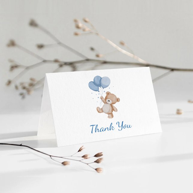 We Can Bearly Wait Baby Shower Thank You Card (Creator Uploaded)