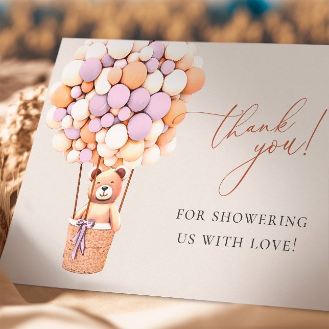 We Can Bearly Wait! Baby Shower Thank You Card (Creator Uploaded)