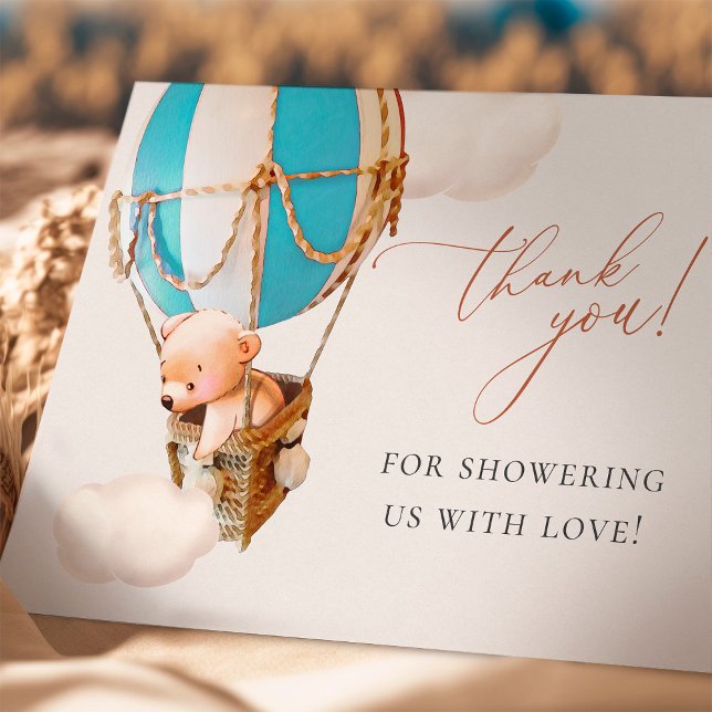 We Can Bearly Wait! Baby Shower Thank You Card (Creator Uploaded)
