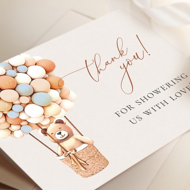 We Can Bearly Wait! Baby Shower Thank You Card (Creator Uploaded)