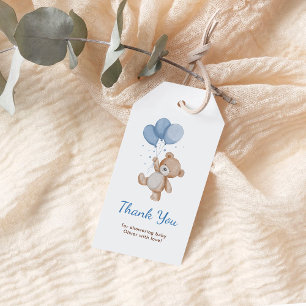 We Can Bearly Wait Baby Shower Thank You Gift Tags