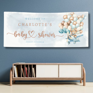We Can Bearly Wait!  Balloons Baby Shower Welcome Banner