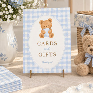 We Can Bearly Wait Bear Baby Shower Cards & Gifts Poster
