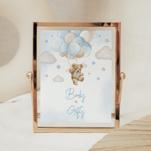 We Can Bearly Wait Bear Balloon Books and Gifts Poster