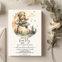 We Can Bearly Wait Bear Plane Baby Shower 