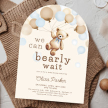 We Can Bearly Wait Bear Theme Boy Baby Shower Arch
