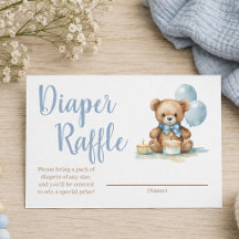 We Can Bearly Wait Blue Teddy Bear Boy Baby Shower