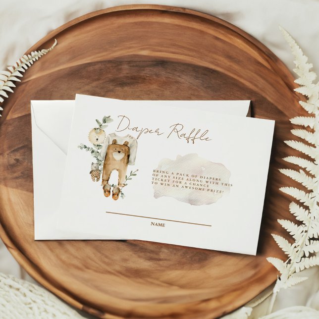 We Can Bearly Wait Boho Diaper Raffle Enclosure (Creator Uploaded)