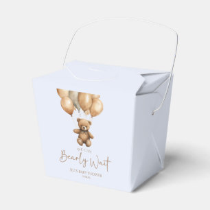 We Can Bearly Wait Boho Teddy Bear Baby Shower Favor Box