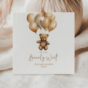 We Can Bearly Wait Boho Teddy Bear Baby Shower Favour Tags