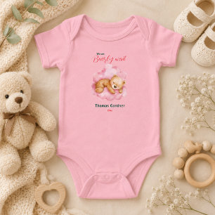 We Can Bearly Wait Boy Cute Bear Baby Shower  Bodysuit