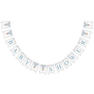 We Can Bearly Wait Boy Girl Twins Baby Shower Bunting Flags