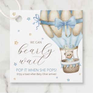 We Can Bearly Wait Boy Pop It When She Pops Favour Tags