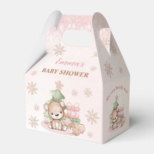 We Can Bearly Wait Christmas Baby Shower Favour Bo Favor Box