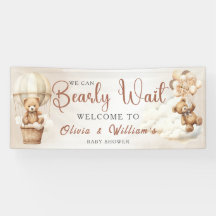 We Can Bearly Wait Cub Brown Baby Shower