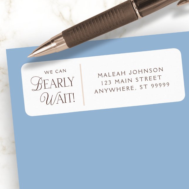We Can Bearly Wait Custom Return Address Labels (Shown on Return Address Labels)