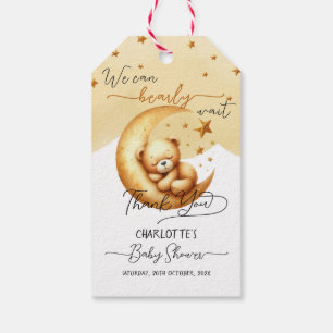 We Can Bearly Wait Cute Baby Bear Baby Shower Gift Tags
