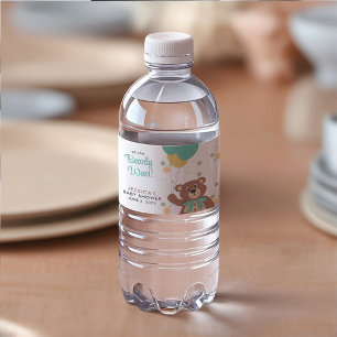 We Can Bearly Wait Cute Bear Baby Shower Favours Water Bottle Label
