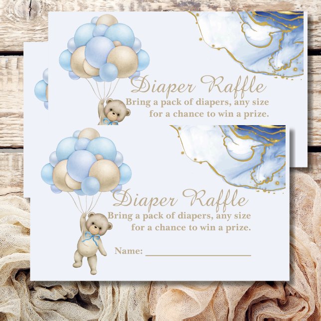 We can bearly wait diaper raffle cards (Creator Uploaded)