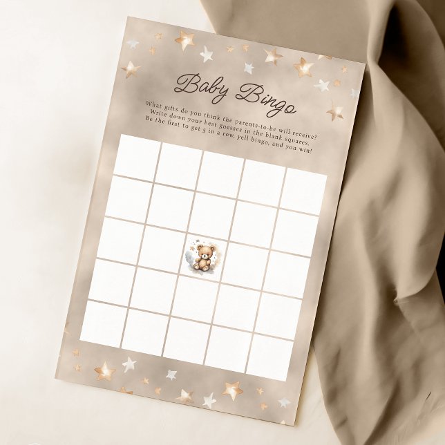 We Can Bearly Wait Gender Neutral Baby Bingo Game (Creator Uploaded)