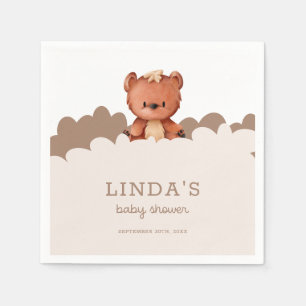 We Can Bearly Wait Gender Neutral Baby Shower Napkin