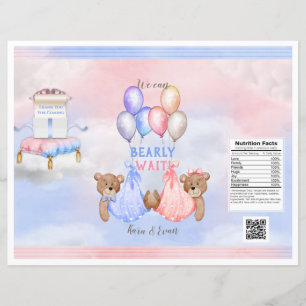 We Can Bearly Wait Gender Reveal Chip Bag
