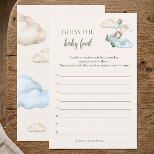 We Can Bearly Wait Guess Baby Food Shower Game